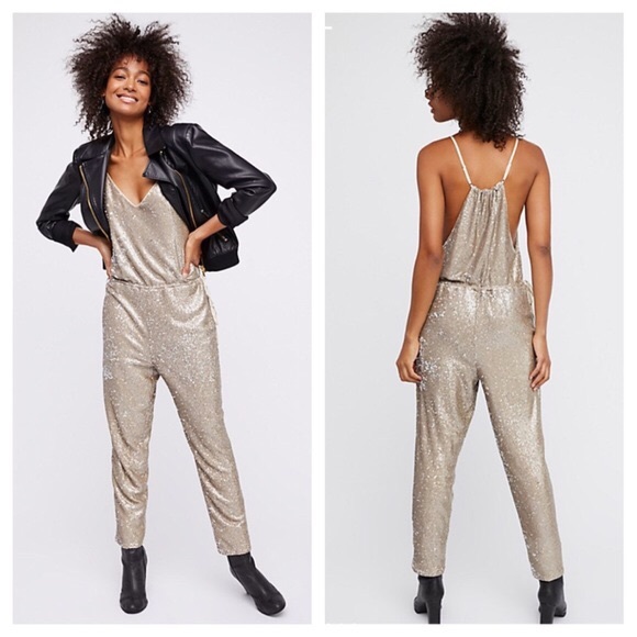 glitter pant suit